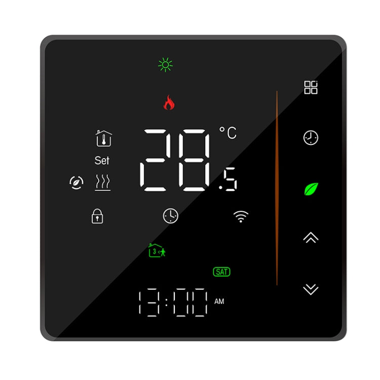 BHT-006GALW Smart Home Heating Thermostat 95-240V AC 5A for EU Box, Water Heating Control with Only Indoor Sensor and WiFi Connection, BHT-006GALW