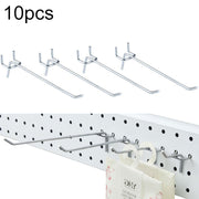 Piastra forata per mensola con gancio a muro per pannello forato per negozio di abbigliamento da 10 pezzi, passo del foro: 2,5 cm, lunghezza: 15 cm, diametro del filo: 3,3 mm, Length: 15cm