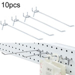 Set 10 ganci per mensola in ferro 20 cm foro 2,5 cm