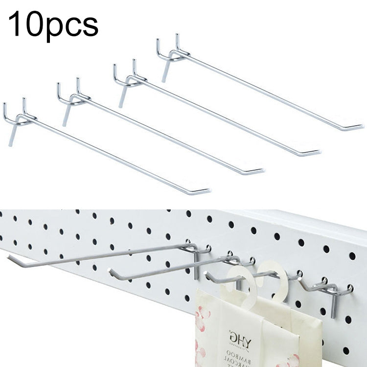 Set 10 ganci per mensola in ferro 20 cm foro 2,5 cm