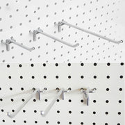 10 pezzi Supermercato Negozio di abbigliamento Pannello forato con stecca a muro Gancio per mensola Piastra con foro, Passo del foro: 2,5 cm, Lunghezza: 20 cm, Diametro filo: 3,3 mm, Length: 20cm