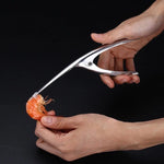 Gadget da cucina per rimuovere i gusci di frutti di mare, strumento per sgusciare i gamberetti in acciaio inossidabile 304, Seafood Shell Remover