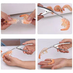 Gadget da cucina per rimuovere i gusci di frutti di mare, strumento per sgusciare i gamberetti in acciaio inossidabile 304, Seafood Shell Remover