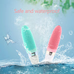CNaier AE-8381 Spazzola per il corpo da bagno elettrica per massaggio in silicone con vibrazione impermeabile per uso domestico