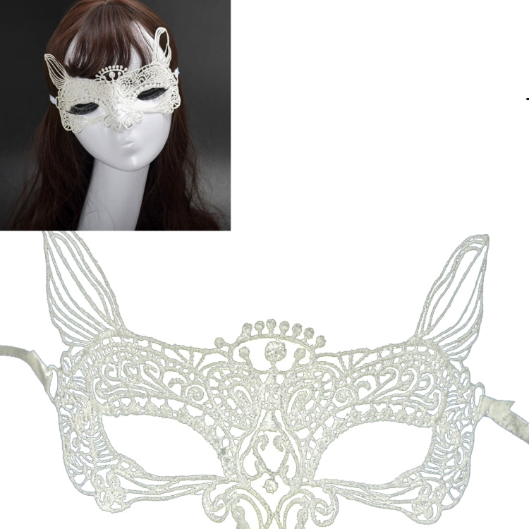Maschera da re gatto in pizzo da donna sexy da ballo in maschera di Halloween, Cat King