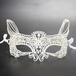 Maschera da re gatto in pizzo da donna sexy da ballo in maschera di Halloween, Cat King