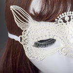 Maschera da re gatto in pizzo da donna sexy da ballo in maschera di Halloween, Cat King