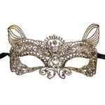 Maschera da re gatto in pizzo per festa e Halloween