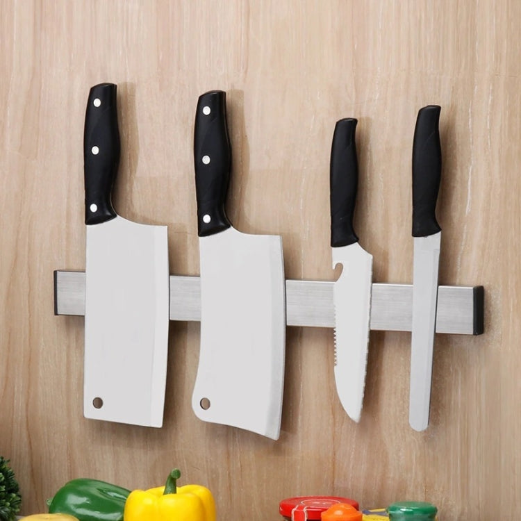 Portacoltelli magnetico a parete in acciaio inossidabile 304 con punzonatura gratuita da cucina, dimensioni: 41x4x1,5 cm, Size:41x4x1.5cm