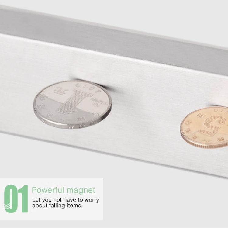 Portacoltelli magnetico a parete in acciaio inossidabile 304 con punzonatura gratuita da cucina, dimensioni: 41x4x1,5 cm, Size:41x4x1.5cm