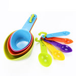 kn7600 Set di strumenti per cottura al forno con misurino misurino in plastica a punta colorata 9 in 1, 9 Pieces Set
