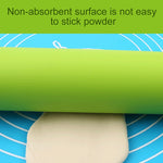 kn055 Bastoncino per gnocchi alimentari antiaderente con mattarello in silicone con manico in legno massello, lunghezza: 43 cm, consegna colore casuale, 43cm