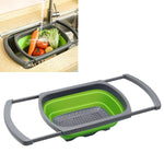 kn003 Cestello per il lavaggio del cestello del filtro dell'acqua retrattile per frutta e verdura per uso domestico, Green, Red