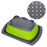 kn003 Cestello per il lavaggio del cestello del filtro dell'acqua retrattile per frutta e verdura per uso domestico, Green, Red