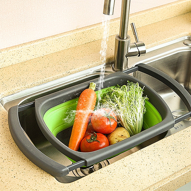 kn003 Cestello per il lavaggio del cestello del filtro dell'acqua retrattile per frutta e verdura per uso domestico, Green, Red