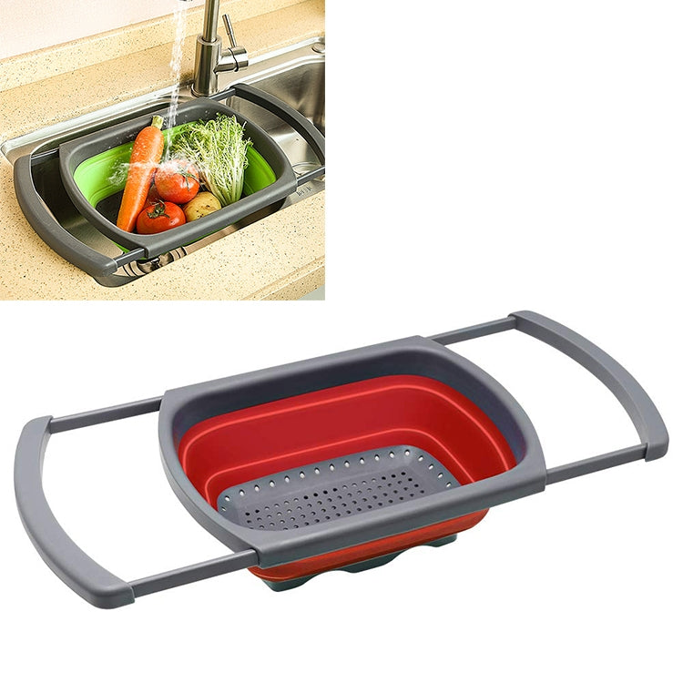kn003 Cestello per il lavaggio del cestello del filtro dell'acqua retrattile per frutta e verdura per uso domestico, Green, Red