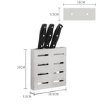 Portacoltelli da appendere per scaffale da cucina in acciaio inossidabile 304, Knife Holder