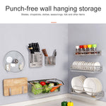 Portacoltelli da appendere per scaffale da cucina in acciaio inossidabile 304, Knife Holder