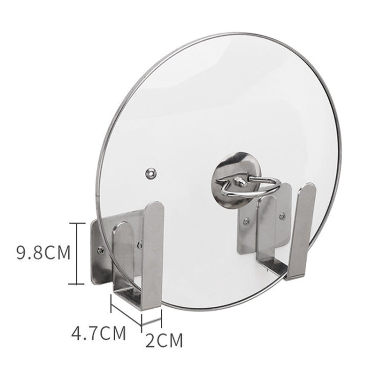 Supporto per coperchio per pentola sospeso per scaffale da cucina in acciaio inossidabile 304 a parete, Pot Lid Holder