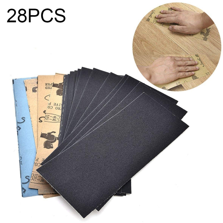 28 pezzi di carta vetrata per levigatura per lucidatura a umido e a secco LANHU grana 120-3000, dimensioni: 22,9 x 9,1 cm, 28 PCS