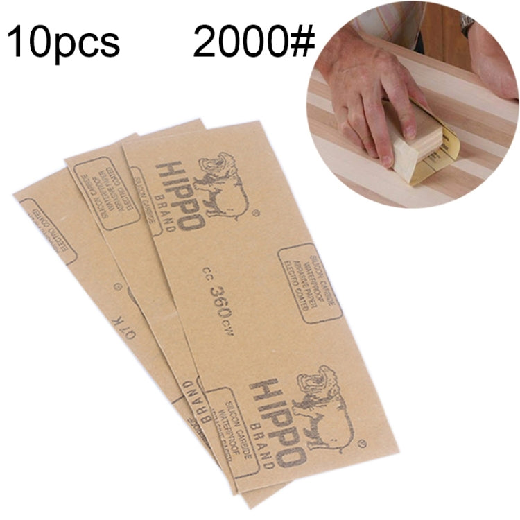 100 pezzi di carta vetrata per lucidatura a secco e a umido, grana 2000, dimensioni: 23 x 9 cm, Grit 2000