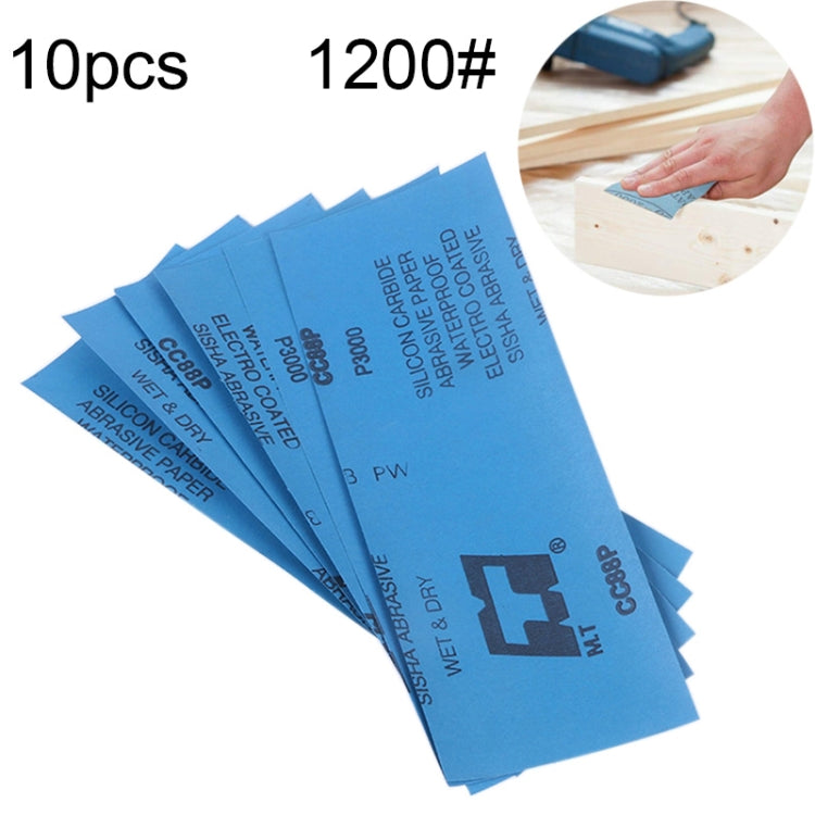 100 pezzi di carta vetrata per lucidatura a secco e a umido, grana 1200, dimensioni: 23 x 9 cm, Grit 1200