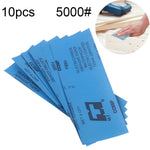 Carta vetrata per levigatura per lucidatura a umido e a secco, grana 5000, 10 pezzi, dimensioni: 23 x 9 cm, Grit 5000