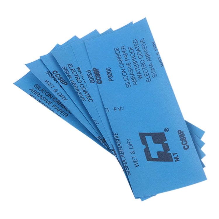 Carta vetrata per levigatura per lucidatura a umido e a secco, grana 5000, 10 pezzi, dimensioni: 23 x 9 cm, Grit 5000