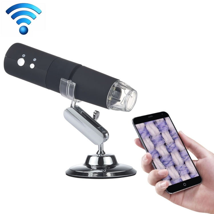 HD Image Sensor with 50X~1000X Magnifying Glass 1920x1080P USB WiFi Digital Microscope with 8 LEDs and Professional Stand