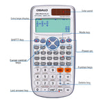 OSALO OS-991ES PLUS Calcolatrice scientifica multifunzione a 10 + 2 cifre Funzione studente Calcolatrice a doppia potenza a energia solare, OS-991ES