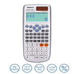 OSALO OS-991ES PLUS Calcolatrice scientifica multifunzione a 10 + 2 cifre Funzione studente Calcolatrice a doppia potenza a energia solare, OS-991ES