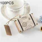 Mini valigia per zucchero da matrimonio originale da 100 pezzi, dimensioni: 8 x 5 x 2,5 cm, Suitcase shaped