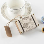 Mini valigia per zucchero da matrimonio originale da 100 pezzi, dimensioni: 8 x 5 x 2,5 cm, Suitcase shaped