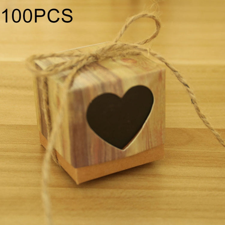 Scatola in carta kraft con motivo a cuore 5x5x5 cm nera