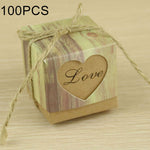 Scatola in carta kraft con motivo a cuore 5x5x5 cm nera