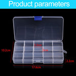 Organizzatore di scatole in plastica con griglia rimovibile da 15 slot per gioielli, orecchini, ganci da pesca, piccoli accessori, 15 Slots (Pink+Blue), 15 Slots (Purple+Blue), 15 Slots (Baby Blue+Blue), 15 Slots (White+Blue), 15 Slots (White+Pink)