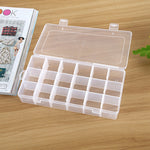 Scatola di immagazzinaggio del contenitore dell'organizzatore di plastica Scatola di immagazzinaggio di 18 slot Scomparto a griglia rimovibile per gioielli Orecchini Gancio da pesca Piccoli accessori, 18 Slots