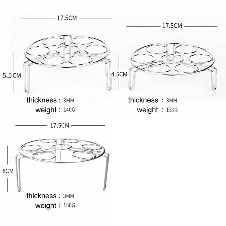 Cestello per cottura a vapore Sottopentola per cottura a vapore di verdure per uova per pentola a pressione istantanea, Diametro: 17,5 cm, Altezza: 8 cm, Diameter: 17.5cm, Height: 8cm