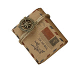 Scatola per zucchero con motivo postale in carta kraft retrò da matrimonio europeo da 100 pezzi, dimensioni: 6x3,5x4,5 cm, Earth shaped, Compass shapped