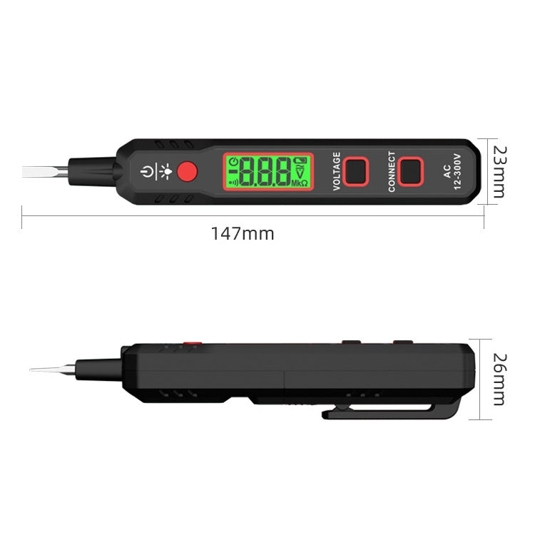 HABOTEST HT89 Tipo di contatto Penna per test di allarme sonoro e luminoso con display digitale LCD ad alta sensibilità, HT89