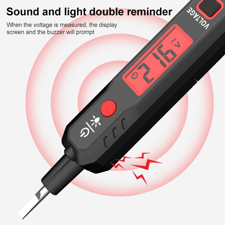 HABOTEST HT89 Contact Type High Sensitivity LCD Digital Display Sound and Light Alarm Test Pen, HT89