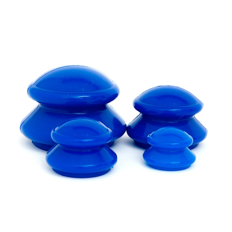Set 4 coppette in silicone per massaggio corpo e terapia