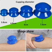 4 tazze / set Coppettazione per massaggio del corpo per assistenza sanitaria Coppette in silicone anticellulite per terapia