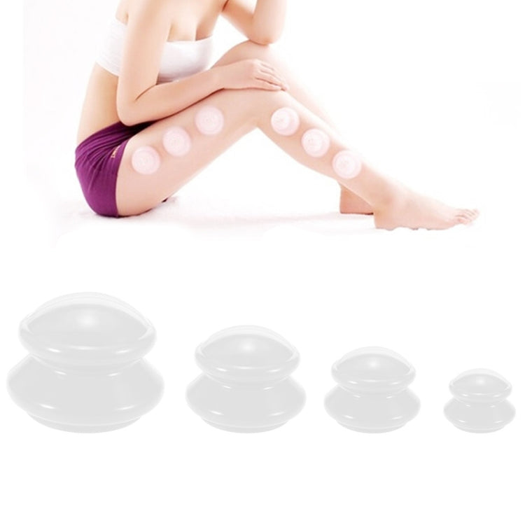 4 tazze / set Coppettazione per massaggio del corpo per assistenza sanitaria Coppette in silicone anticellulite per terapia