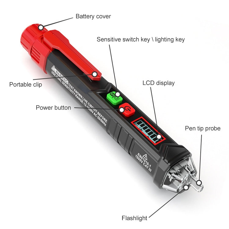 Penna tester allarme sonoro e luminoso HABOTEST HT100