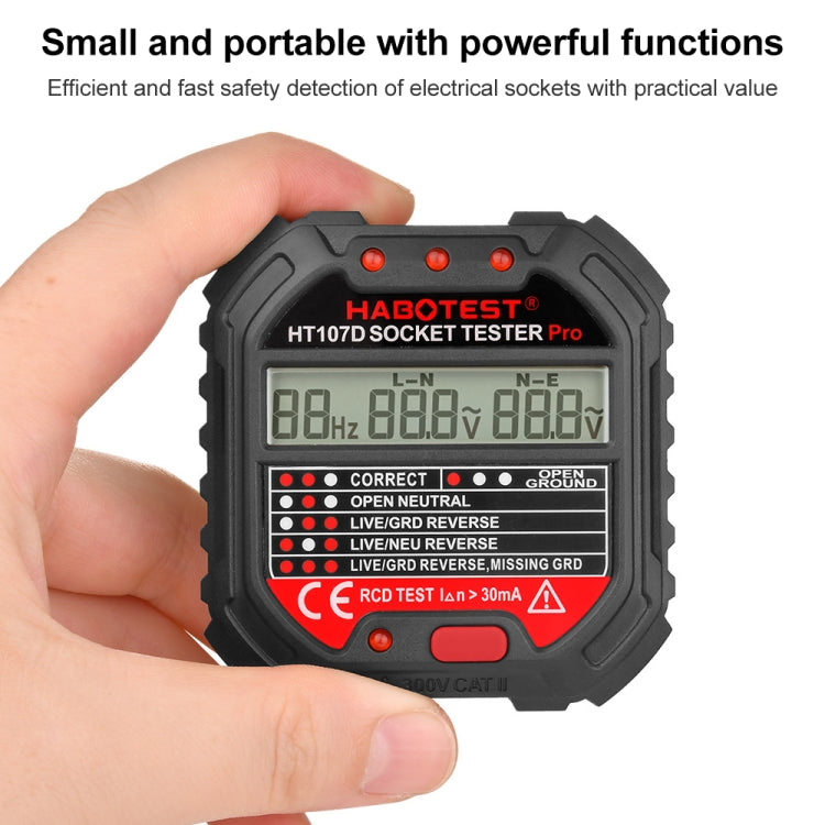 HABOTEST HT107D Tester presa display digitale multifunzionale, HT107D (US Plug), HT107D (UK Plug), HT107D (EU Plug)