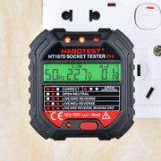 HABOTEST HT107D Multifunctional Digital Display Socket Tester, HT107D (US Plug), HT107D (UK Plug), HT107D (EU Plug)