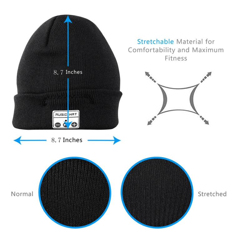 Cappello lavorato a maglia caldo Bluetooth, supporta la risposta al telefono, lo scatto di foto Bluetooth e la riproduzione di musica