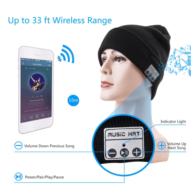 Cappello lavorato a maglia caldo Bluetooth, supporta la risposta al telefono, lo scatto di foto Bluetooth e la riproduzione di musica