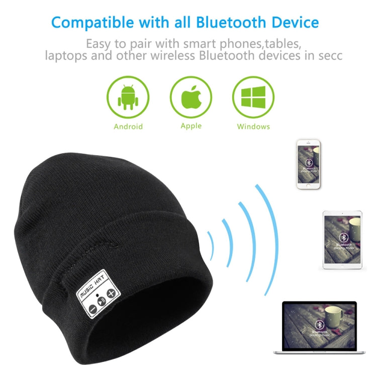 Cappello lavorato a maglia caldo Bluetooth, supporta la risposta al telefono, lo scatto di foto Bluetooth e la riproduzione di musica